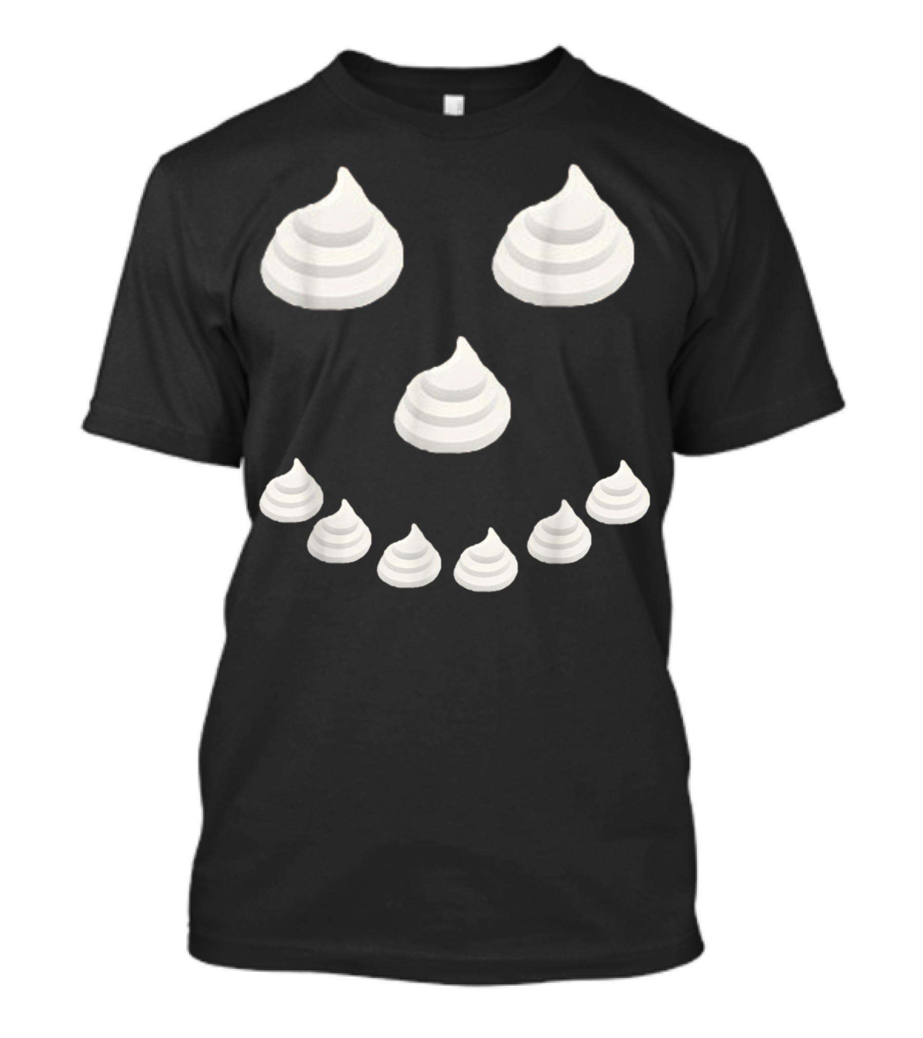 FUNNY WHIPPED CREAM SMILEY FACE PIE EMOTICON T-Shirt