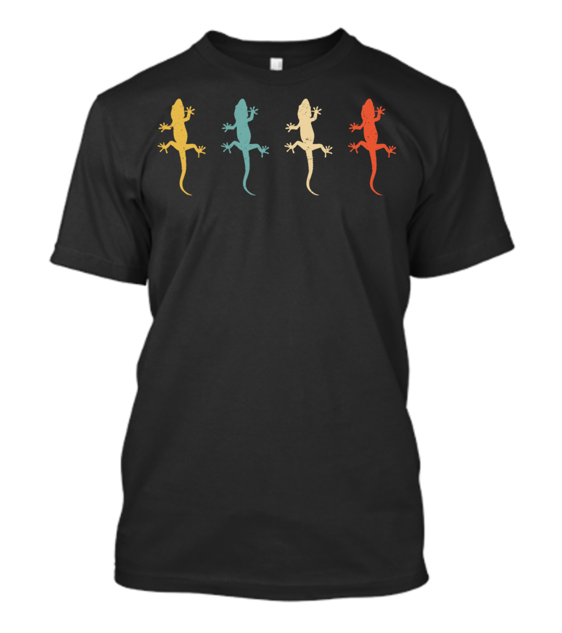 GECKO VINTAGE LIZARD PET ANIMAL LOVER MULTICOLOR T-Shirt