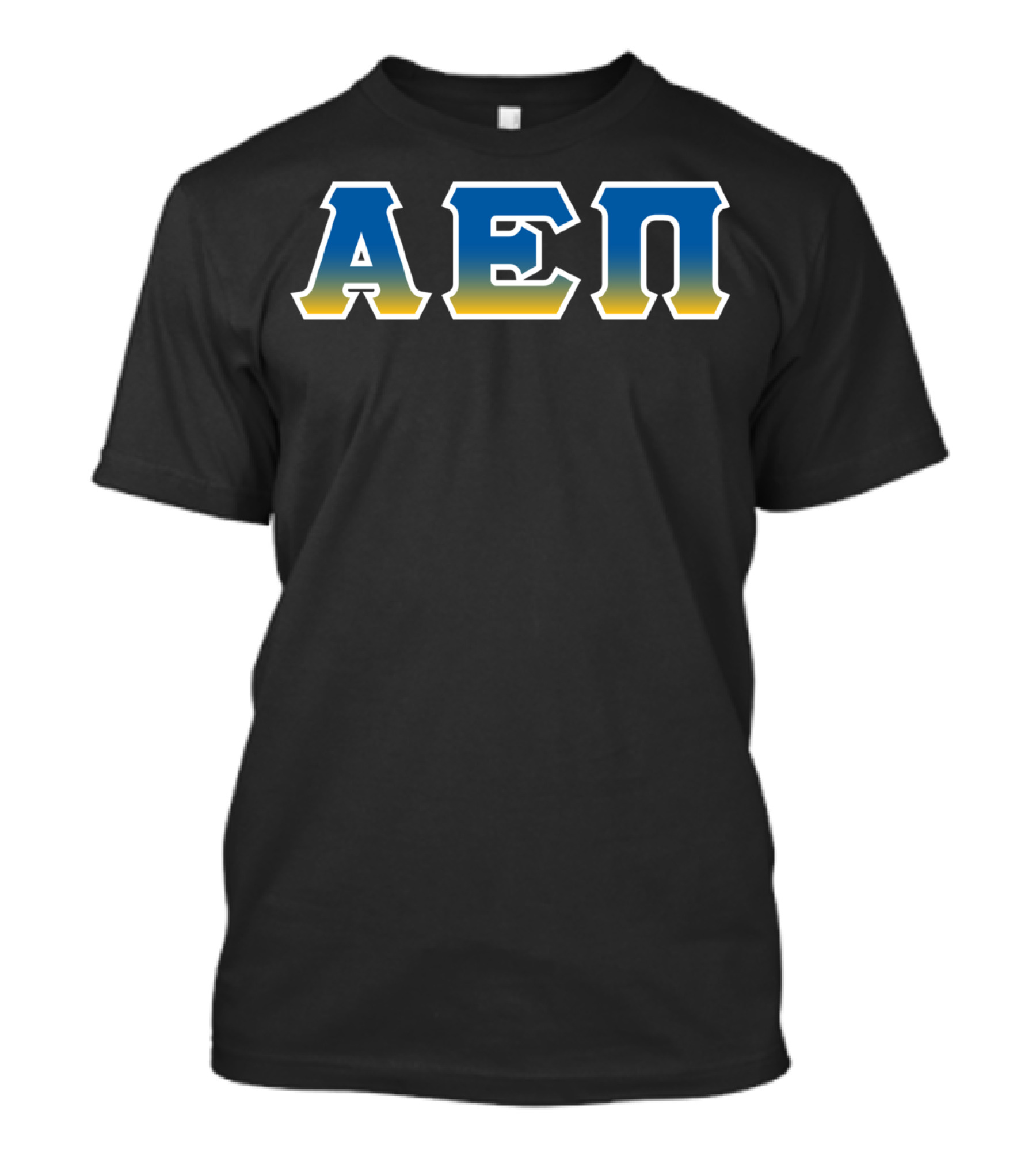 GREEK LETTERS ALPHA EPSILON ΑΕΠ GRADIENT BLUE YELLOW T-Shirt