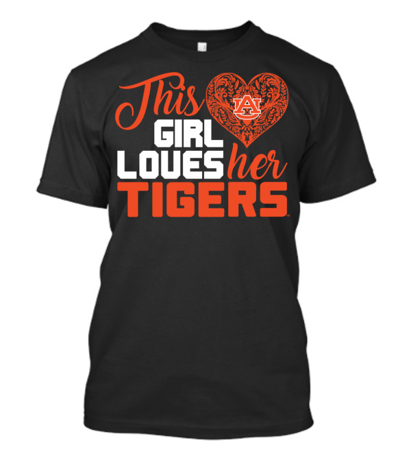 This Girl Loves Her Auburn Tigers Heart T-Shirt