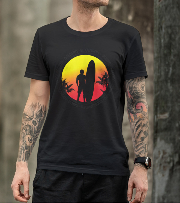 Antofagasta Caldera Surf Silhouette El Claro Punta De Lobos Curanilahue T-Shirt