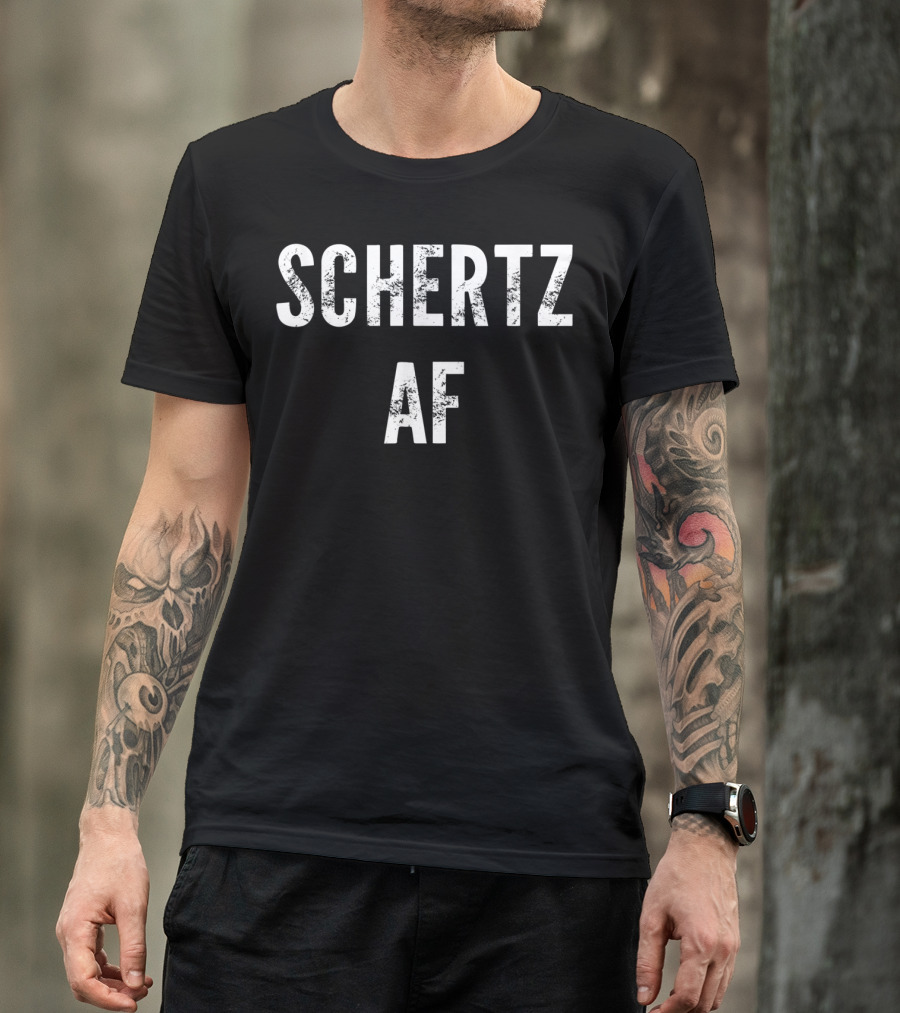 Schertz AF Bold Text Distressed Look T-Shirt