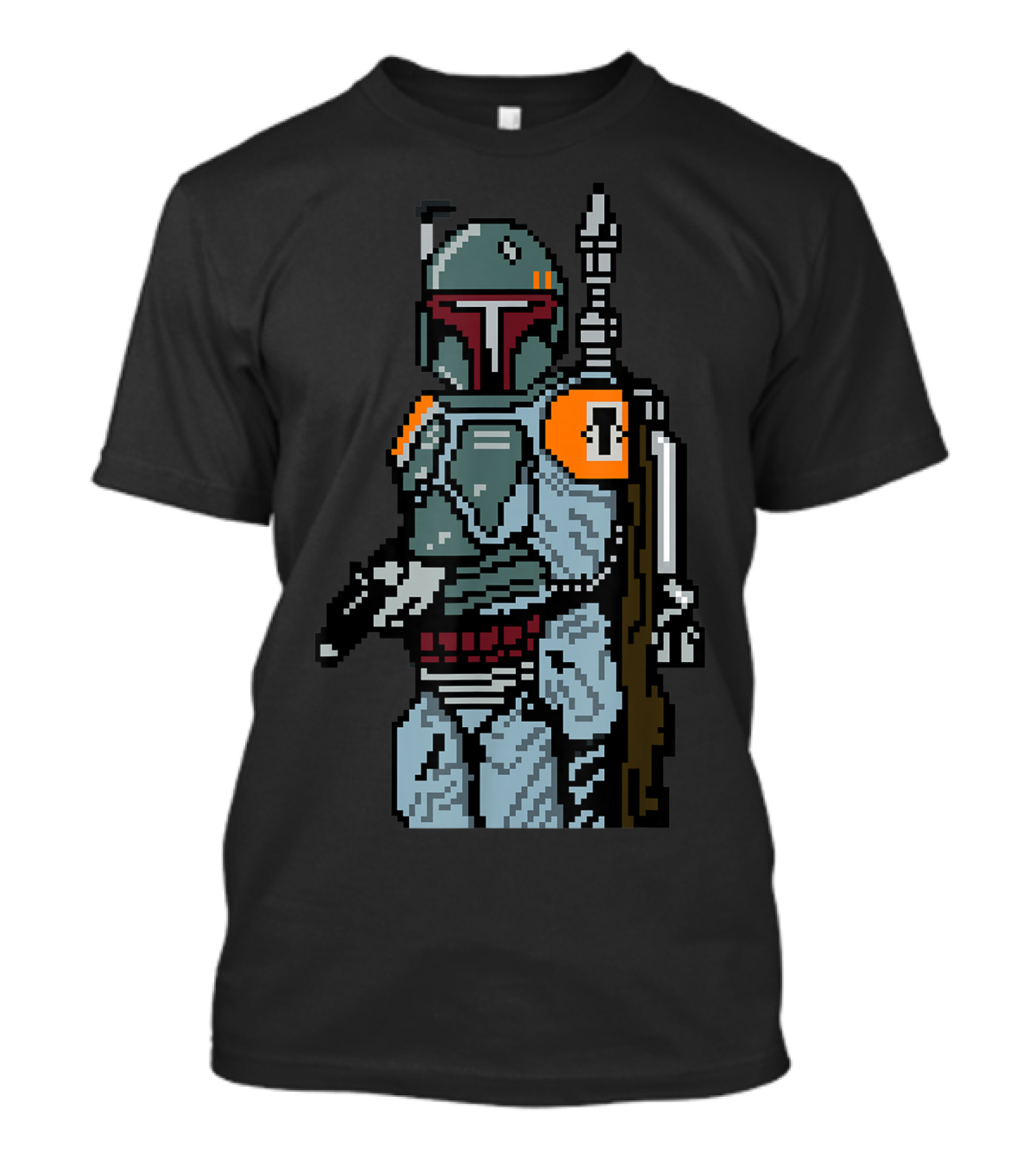 Star Wars 8Bit Pixel Boba Fett Bounty Hunter Iconic T-Shirt