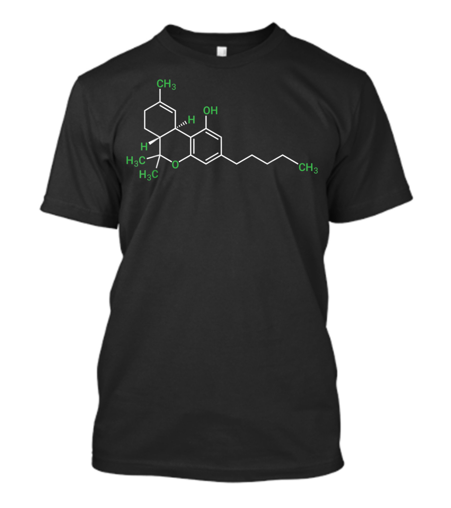 THC Molecule Marijuana Weed Chemical Structure T-Shirt