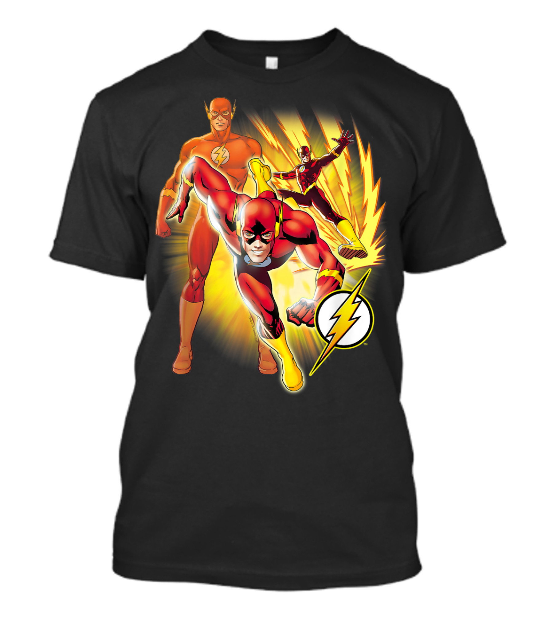 The Flash Heroes Trio Speed Lightning Bolt T-Shirt