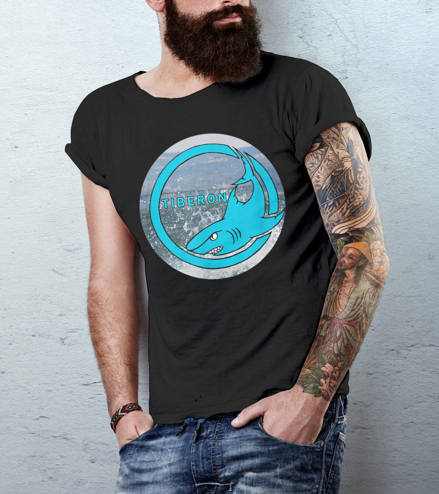 Tiberon Shark Circle At Tibs At The E Site T-Shirt
