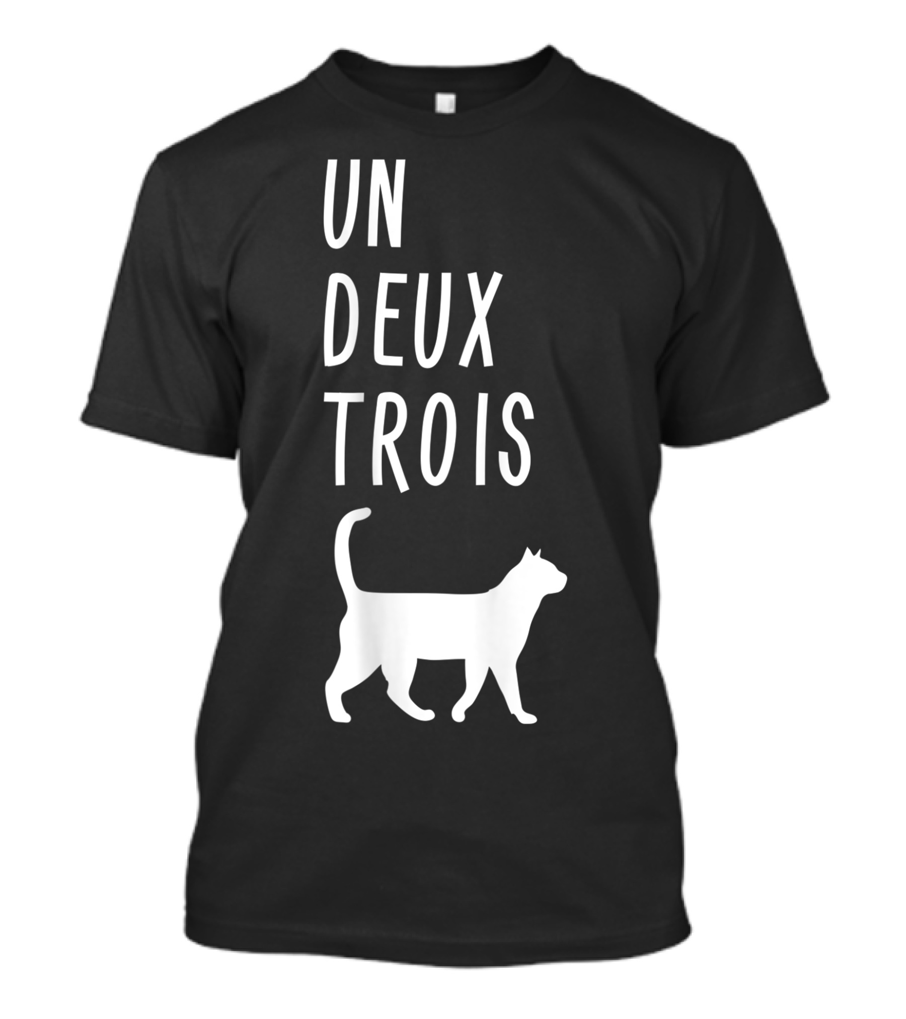 Un Deux Trois Cat Funny French Teacher T-Shirt