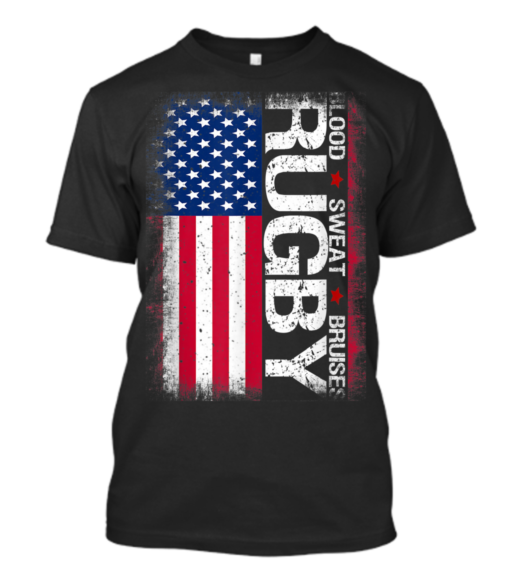 Usa Rugby American Flag Blood Sweat Bruises T-Shirt