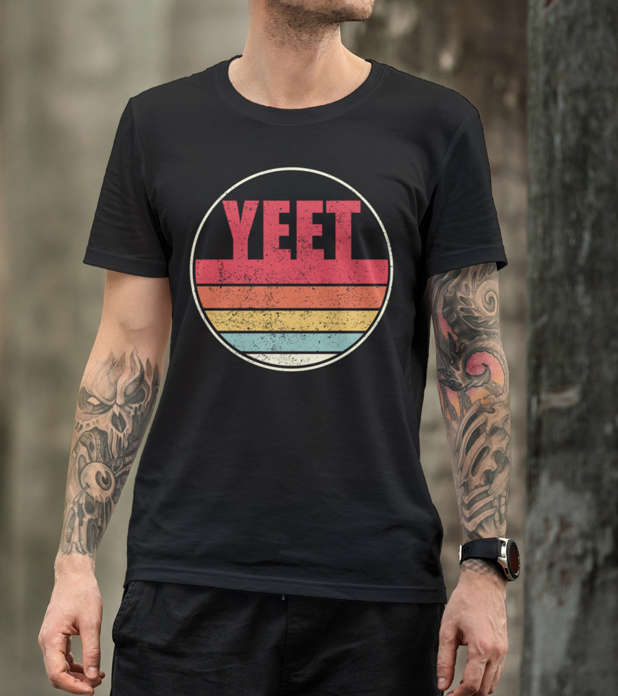 YEET Retro Vintage Stripes Dab Merchandise T-Shirt