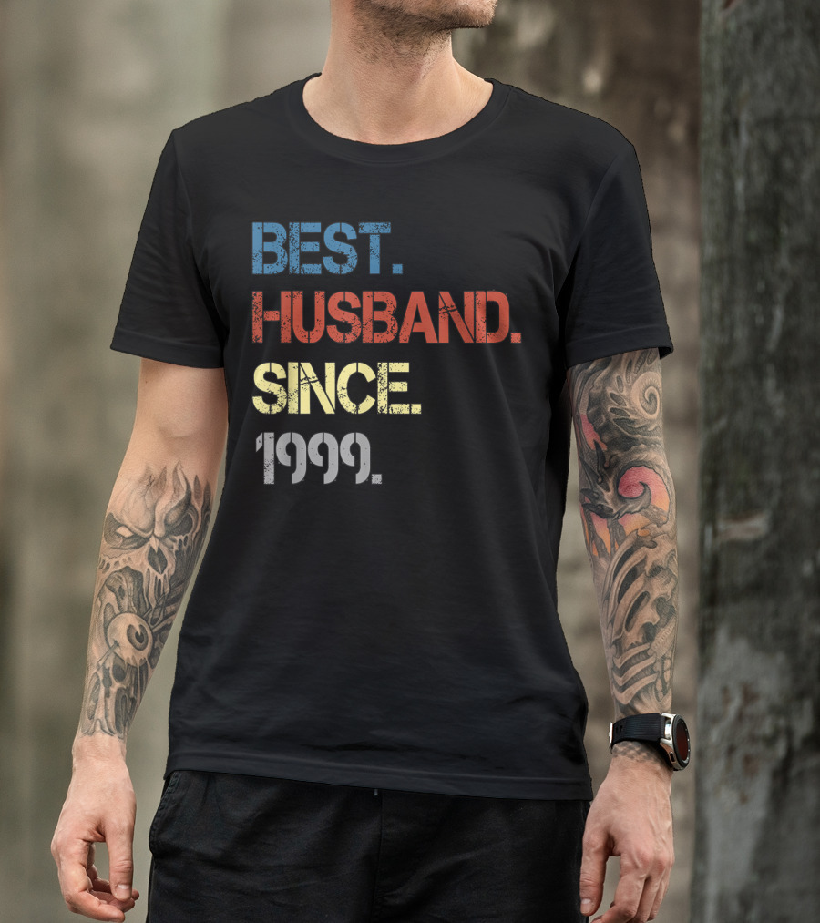 Best Husband Since 1999 20th Wedding Anniversary T-Shirt