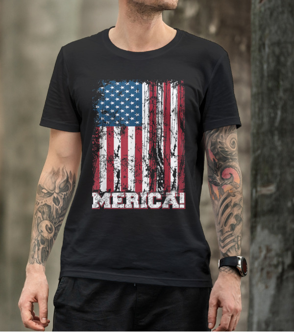 4Th Of July Independence Day American Flag Merica T-Shirt