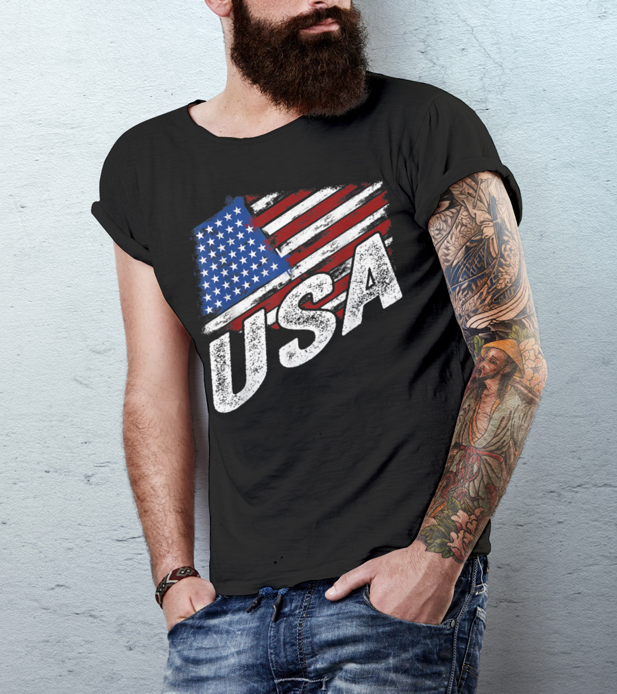 USA American Flag 4th Of July United States T-Shirt