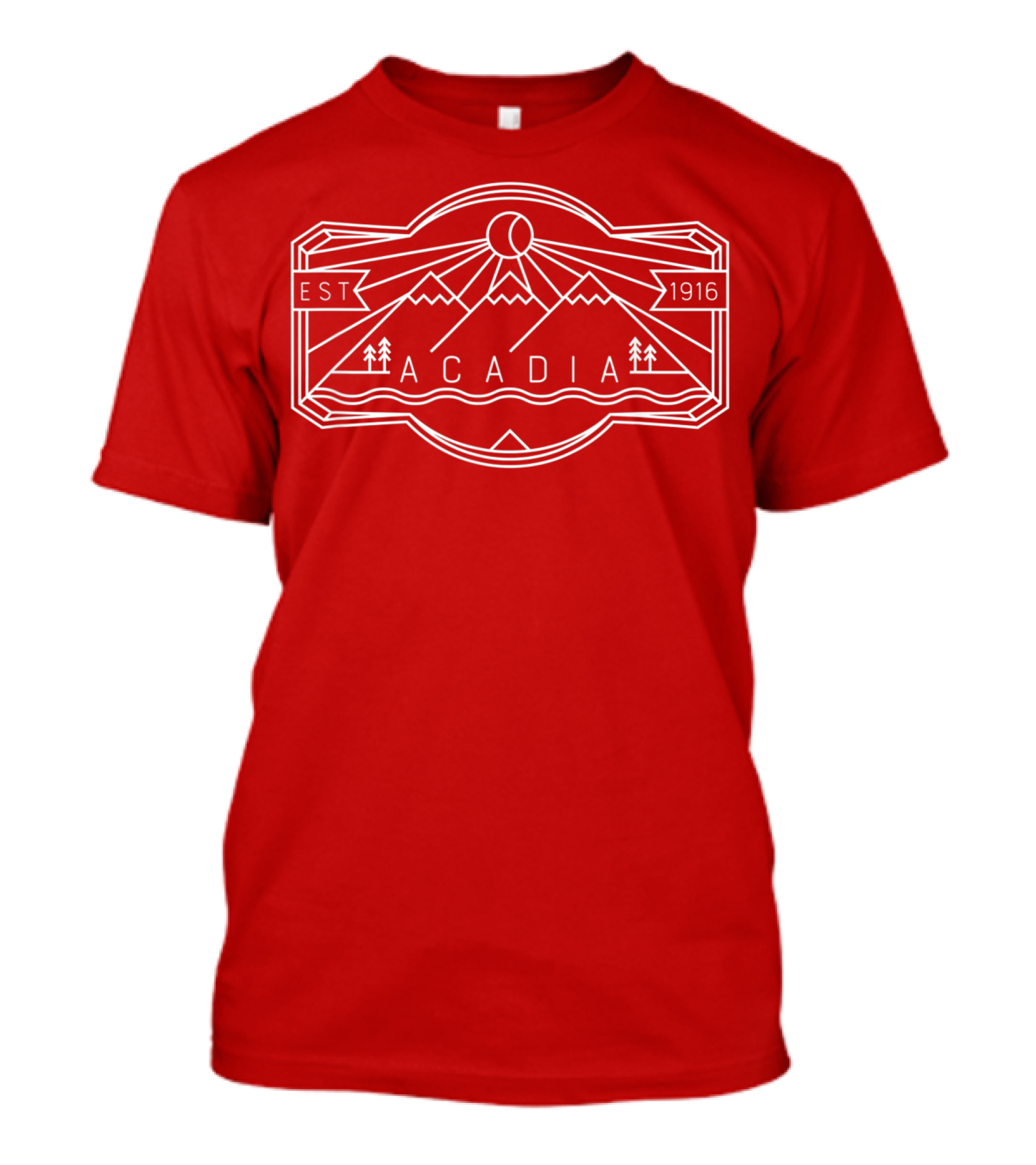 Acadia National Park Minimalist Est 1916 High Fashion T-Shirt