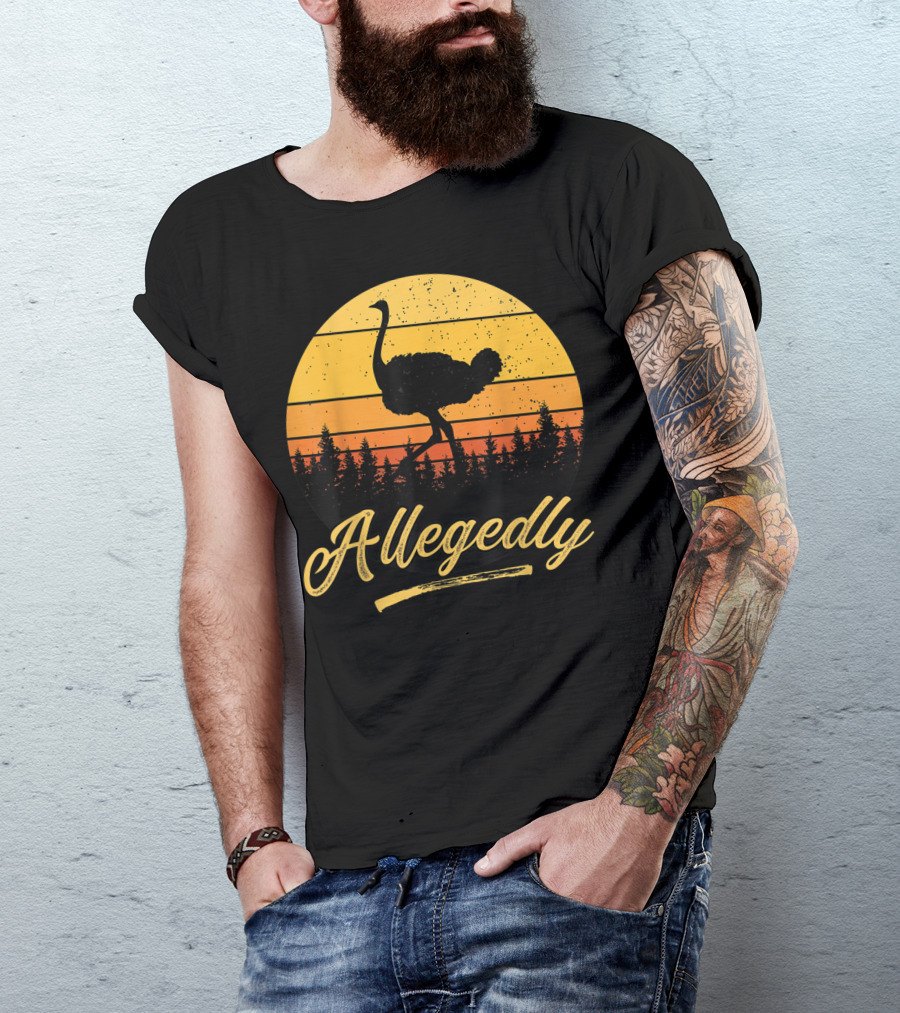 Allegedly Ostrich Sunset Forest T-Shirt