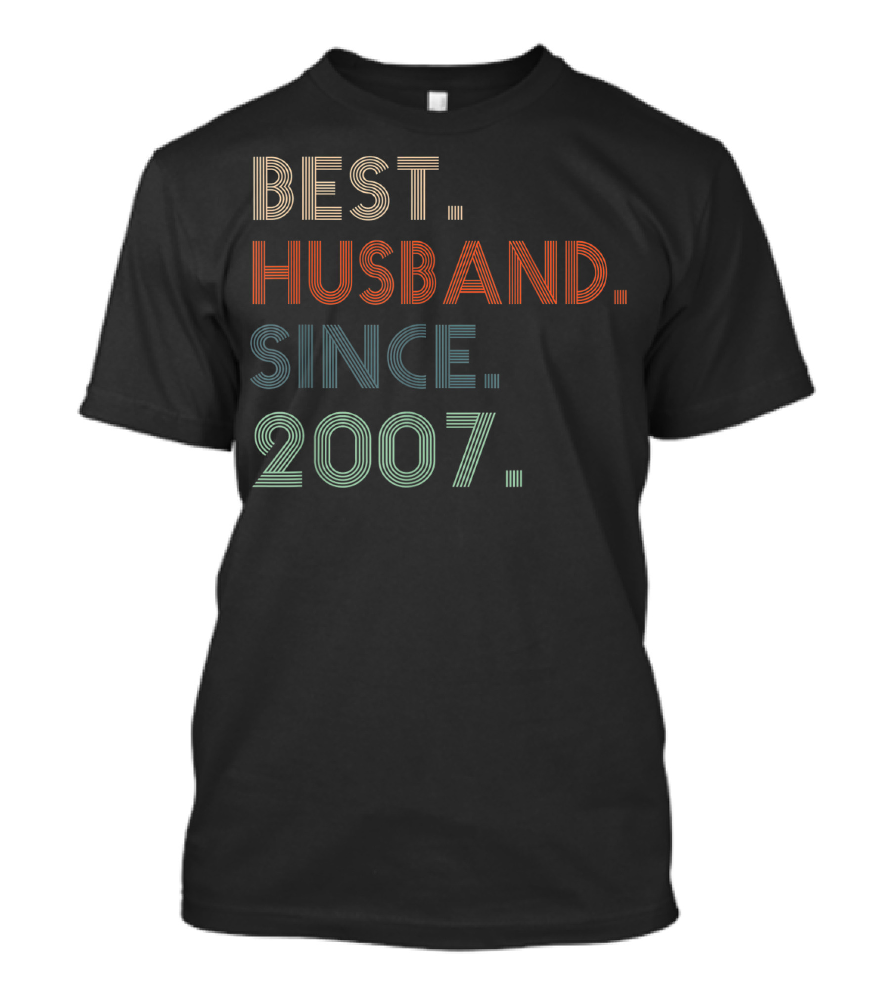Best Husband Since 2007 12th Wedding Anniversary T-Shirt