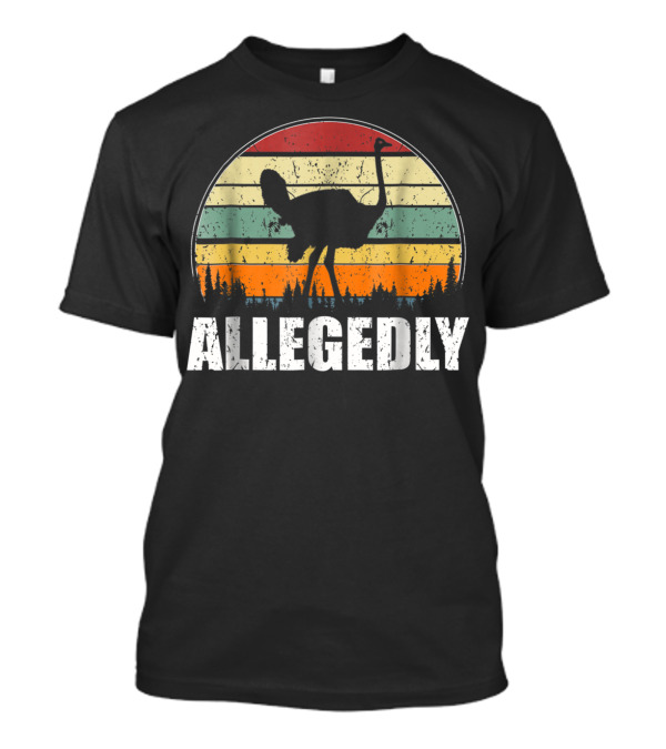 Allegedly Ostrich Retro Sunset T-Shirt
