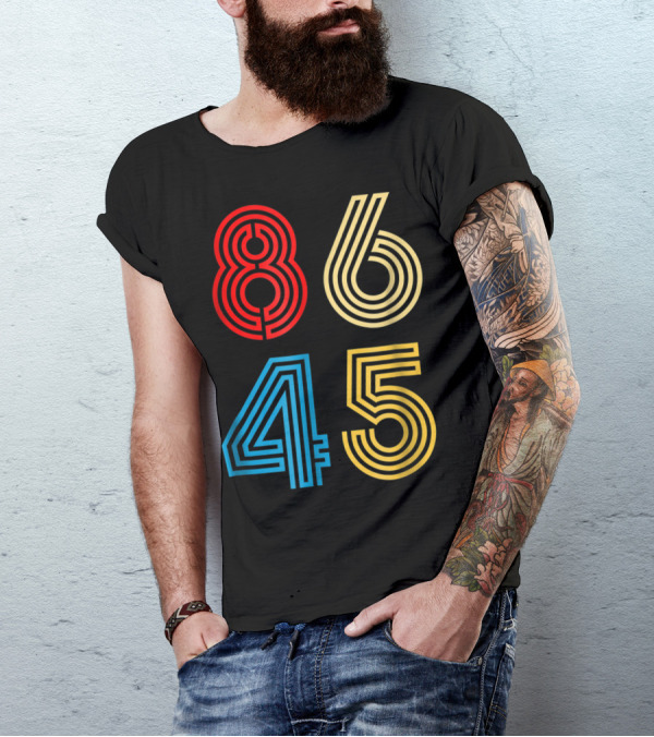 Anti Trump 8645 Retro Colorful Numbers T-Shirt