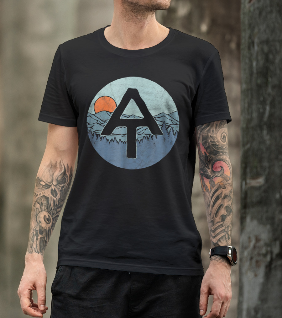 Appalachian Trail AT Logo Mountain Sunset Scene T-Shirt