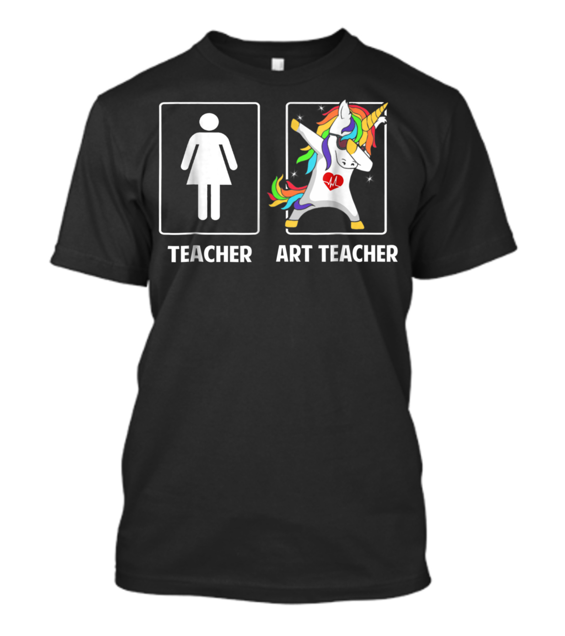 Teacher Art Teacher Unicorn Dabbing Funny Dab T-Shirt