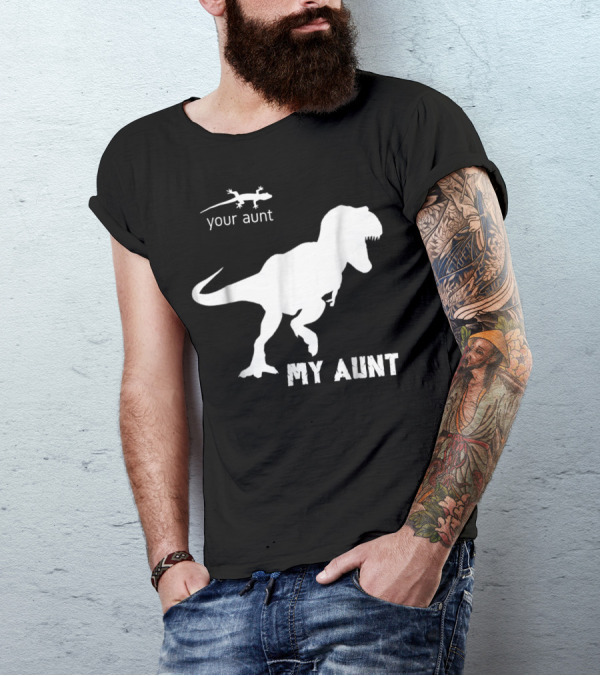 My Aunt Dino Squad Auntie Womens Bae T-Shirt