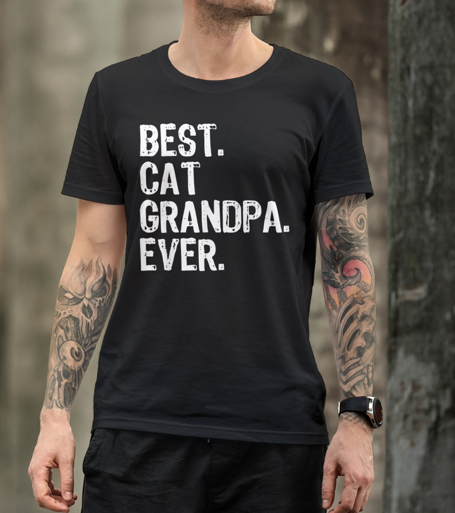 Best Cat Grandpa Ever T-Shirt