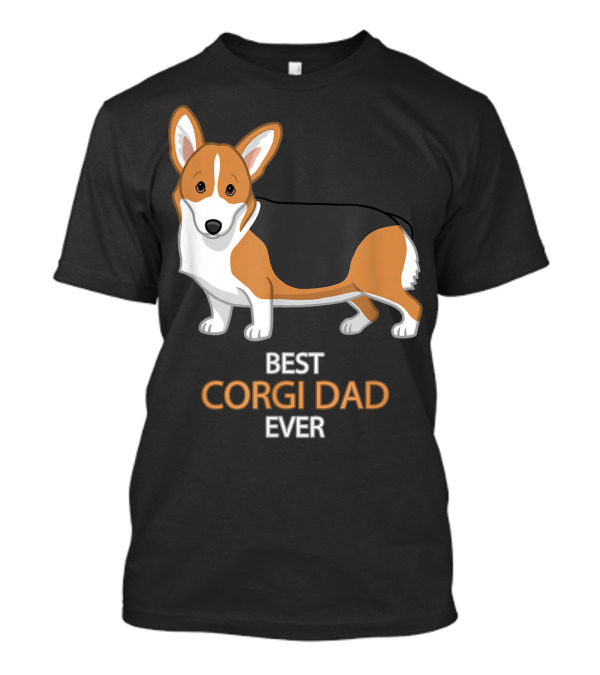 BEST CORGI DAD EVER CUTE RED TRICOLOR PEMBROKE T-Shirt