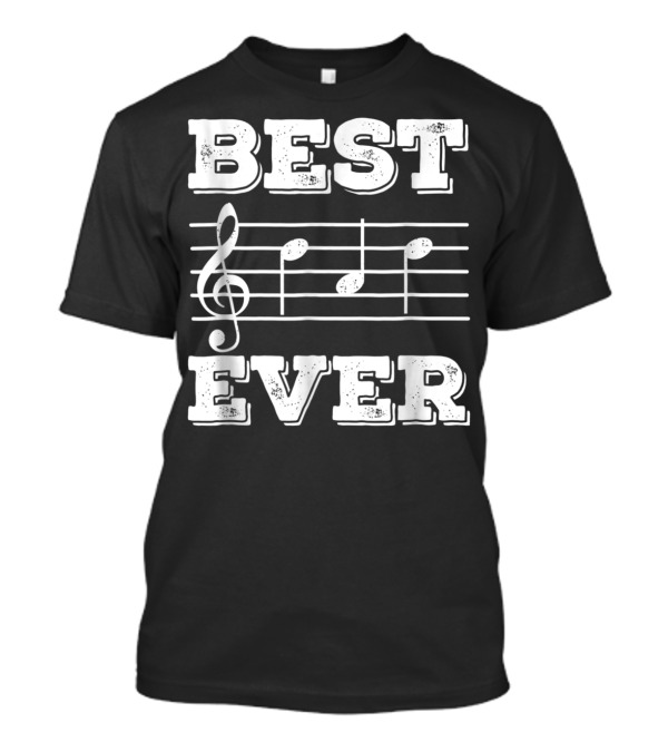 Best Ever Music Note Bold Underline Dark T-Shirt