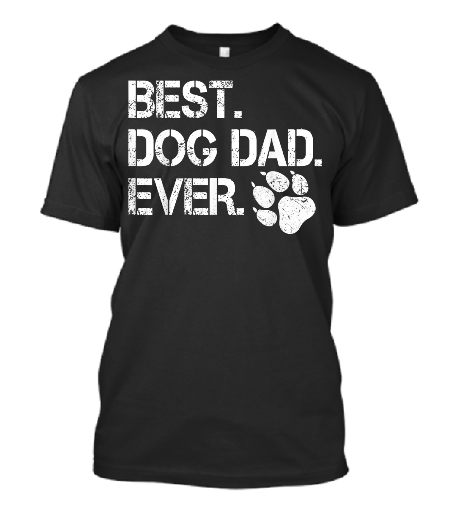 BEST DOG DAD EVER Paw Prints T-Shirt