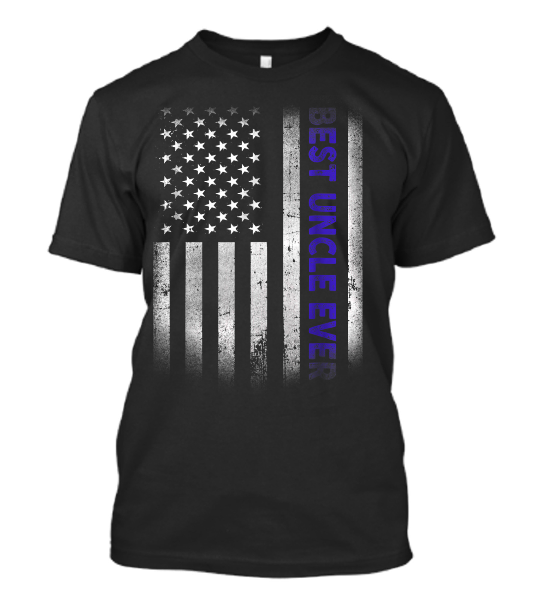 Best Uncle Ever American Flag Thin Blue Line 4th Of July T-Shirt