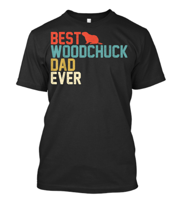 Best Woodchuck Dad Ever Retro Vintage T-Shirt