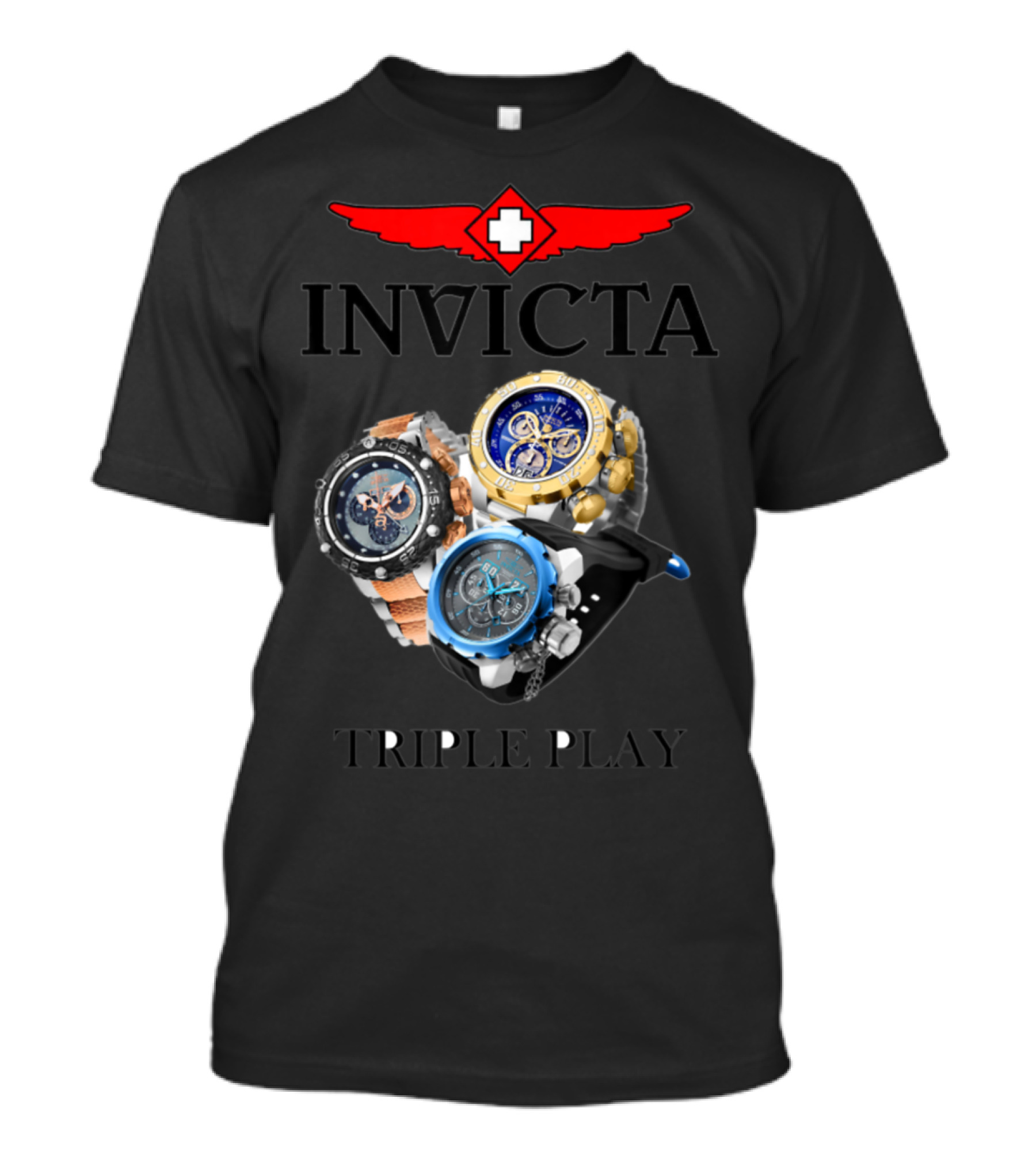 Invicta Triple Play Swiss-Inspired Luxurious Watch Collection T-Shirt