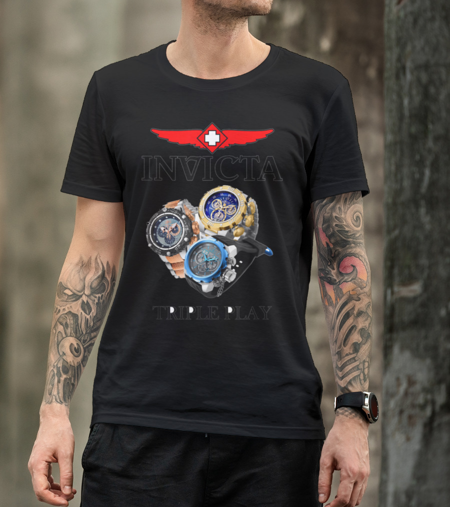 Invicta Triple Play Swiss-Inspired Luxurious Watch Collection T-Shirt