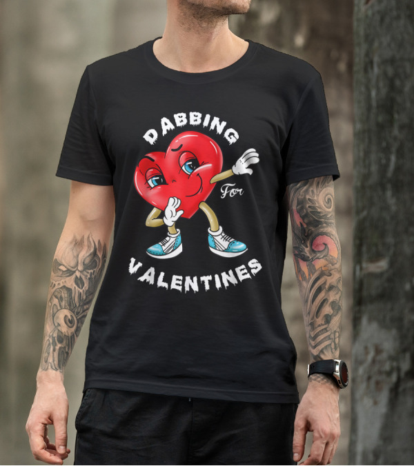 Dabbing For Valentines Heart Day Girlfriend T-Shirt