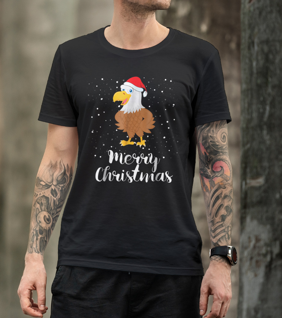 Merry Christmas Eagle Funny Christmas Matching Family Group T-Shirt
