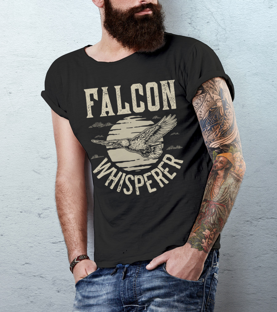 Falcon Whisperer Vintage Falconry Hunter Atmosphere T-Shirt