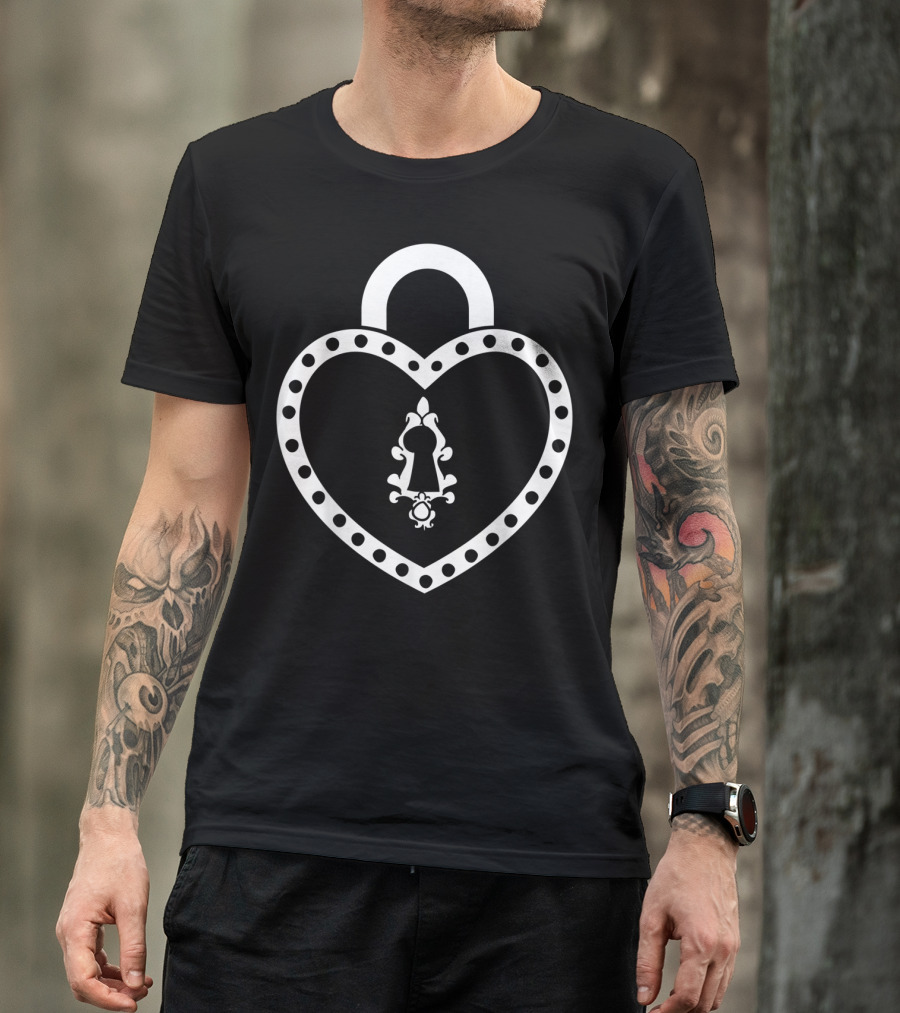 Valentines Day Heart Lock For Loving Pair Girl Boy T-Shirt