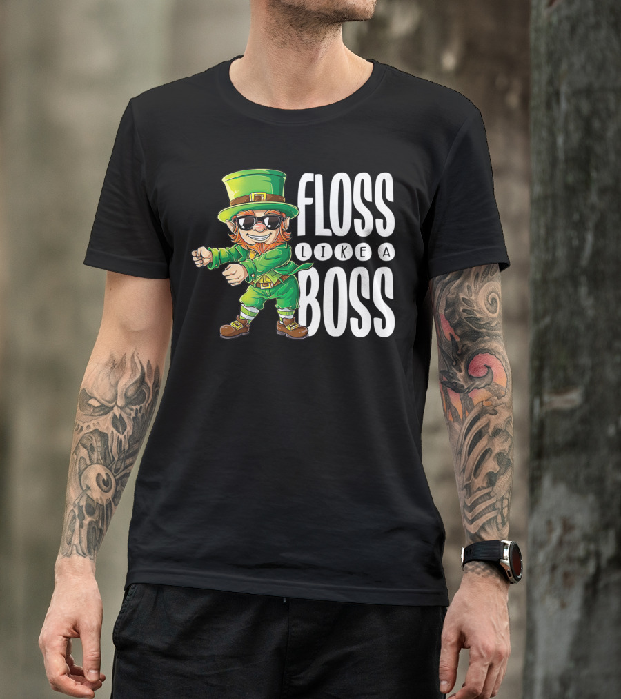 Floss Like A Boss Leprechaun St Patricks Day Boys2 T-Shirt
