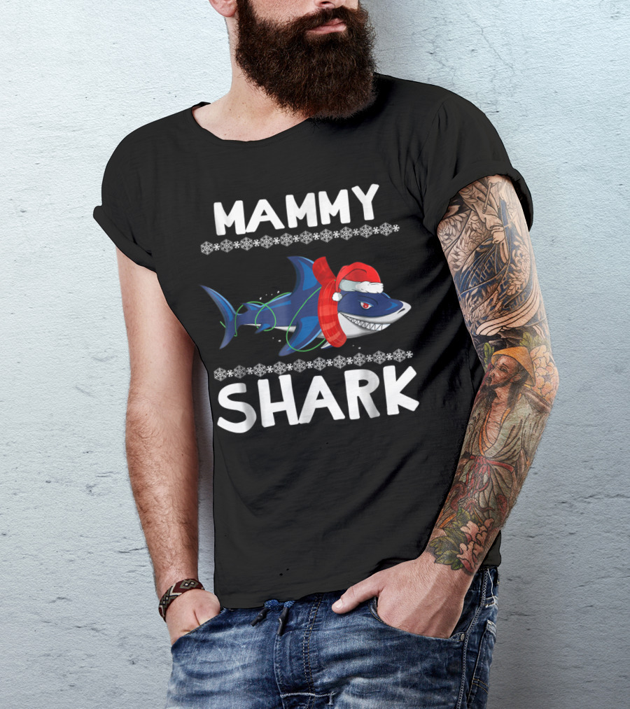 Mammy Shark Christmas Family Holiday T-Shirt