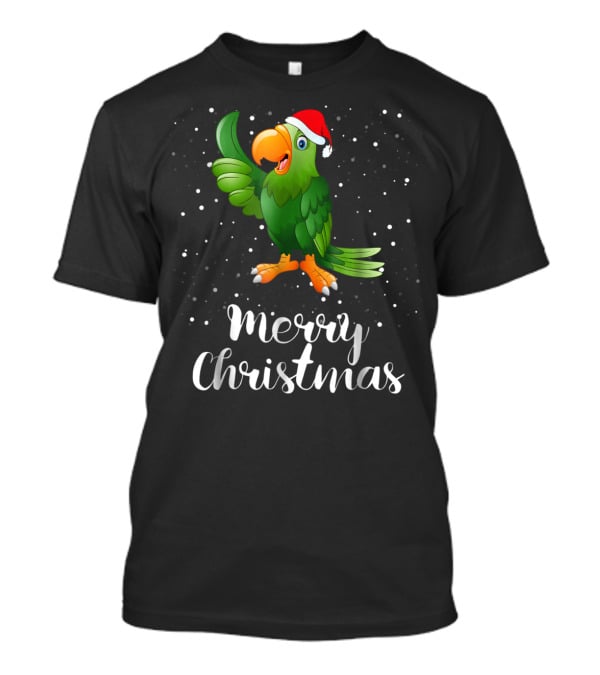 Merry Christmas Parrot Funny Matching Family Group T-Shirt