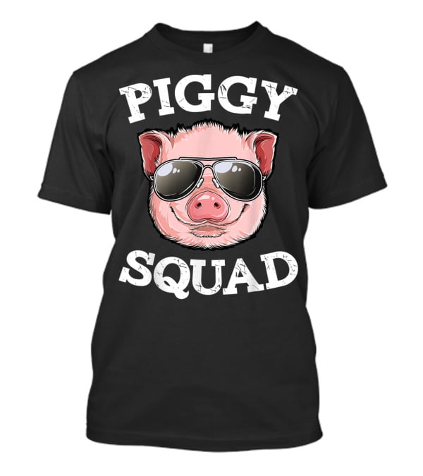 Piggy Squad Pig Lovers Farming Farmer Girls Sunglasses T-Shirt