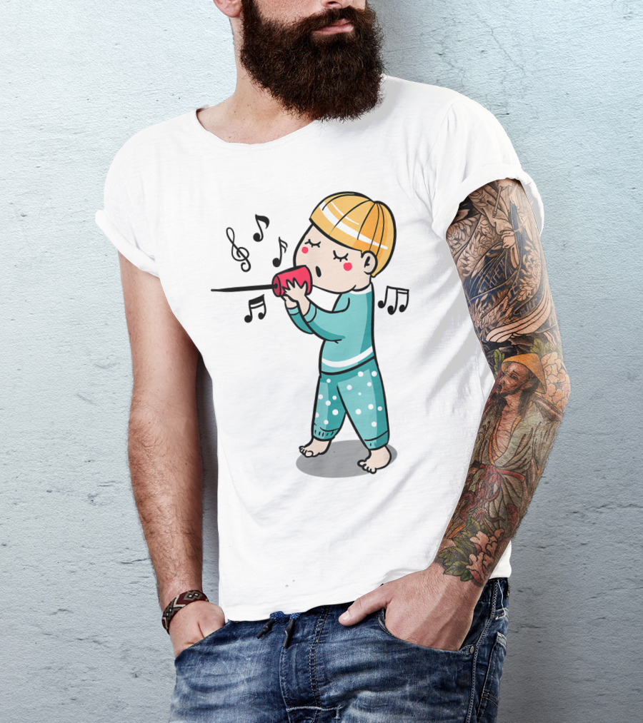 Valentines Couples Boy Her Him Girls Singing Music Notes T-Shirt