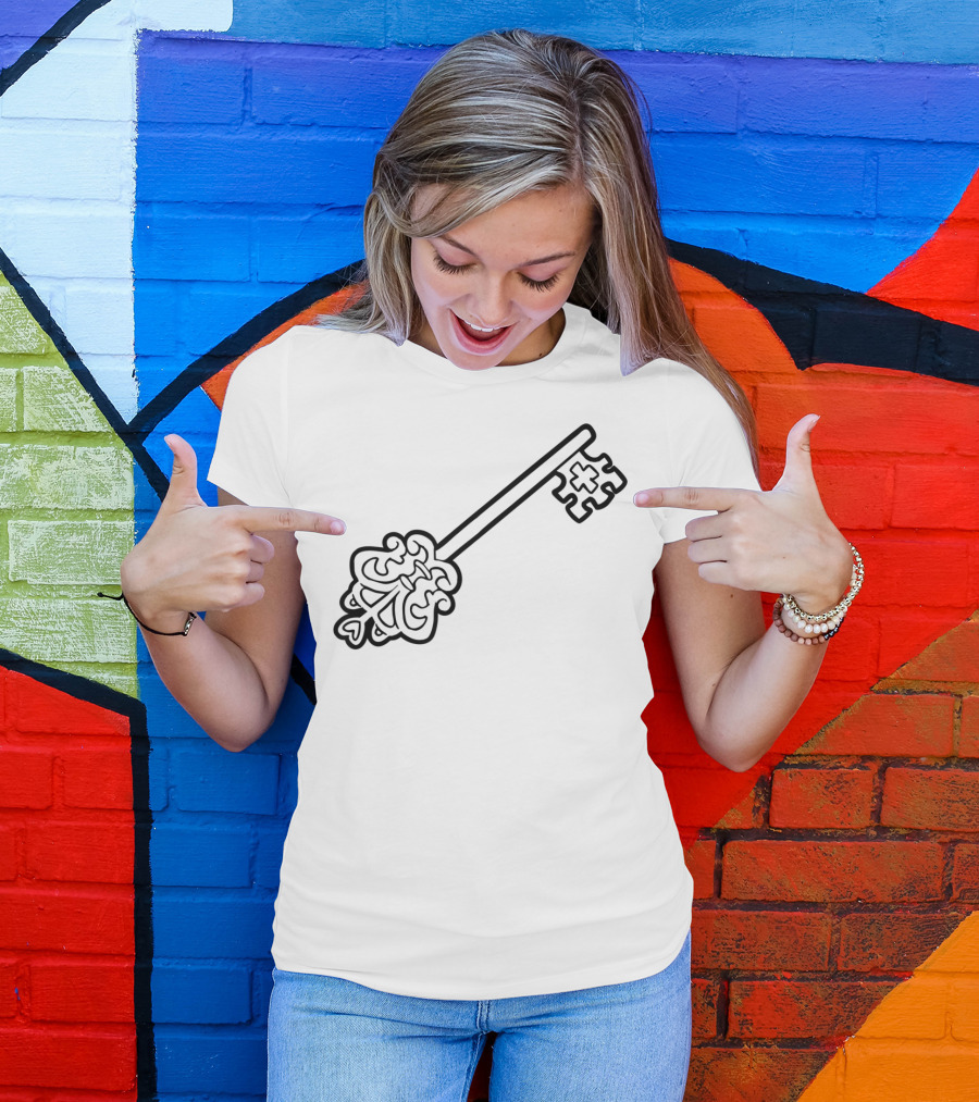 Valentines Day Romantic Key For Loving Pair Girl Boy19 T-Shirt