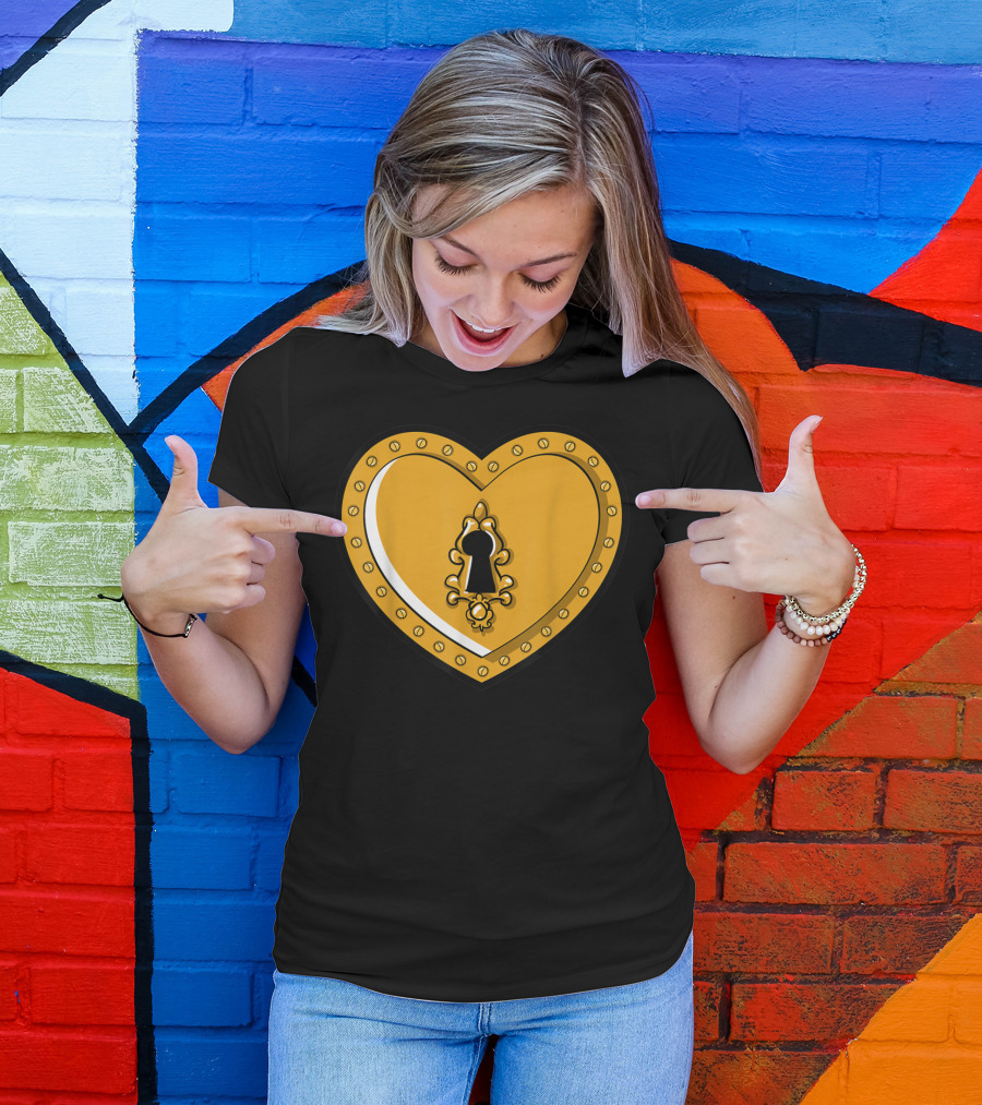 Heart Lock Valentines Day For Girl Boy Loving Pair 20 T-Shirt
