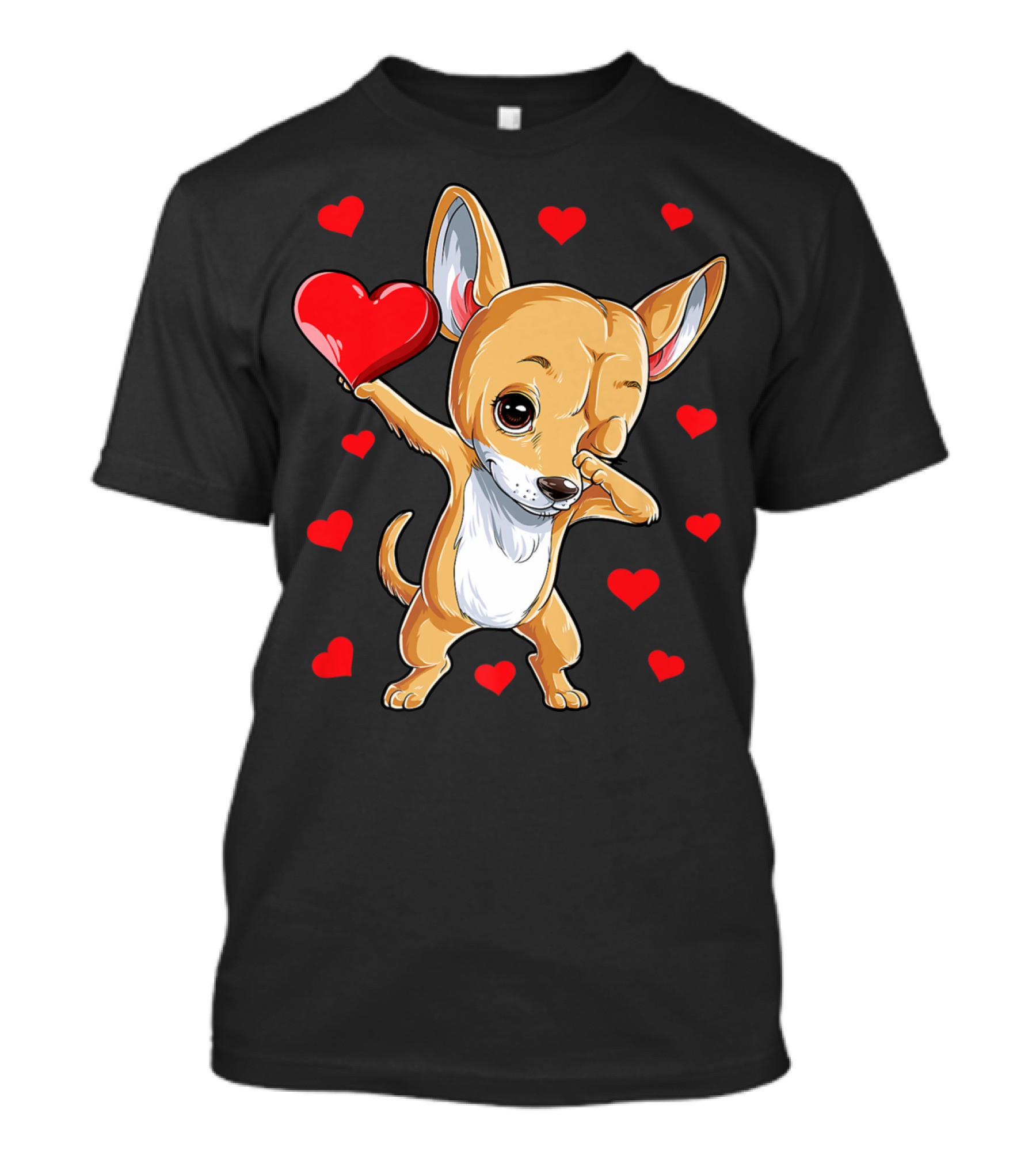 Dabbing Chihuahua Valentines Day Dog Lover Heart Boys4 T-Shirt