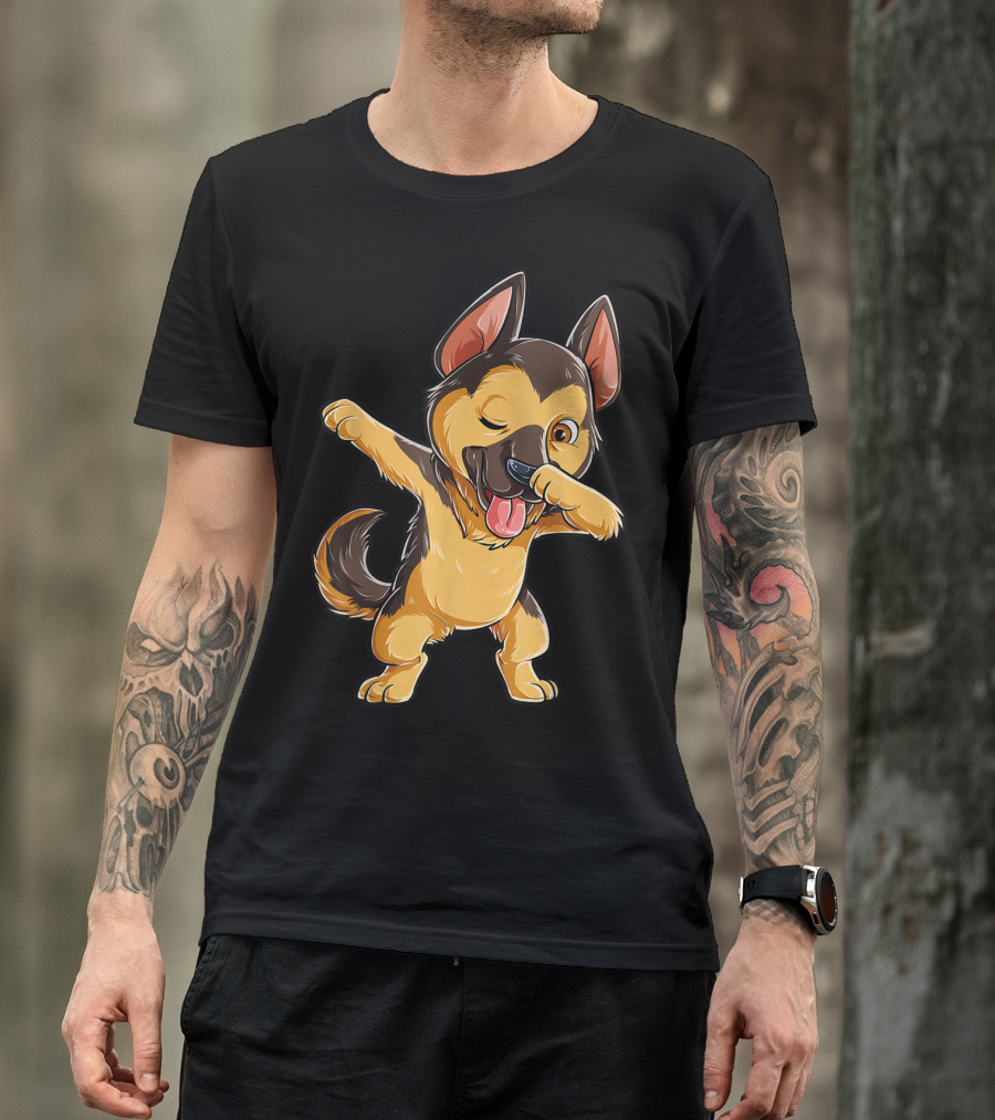 Dabbing German Shepherd Puppy Dance Boys Lover16 T-Shirt