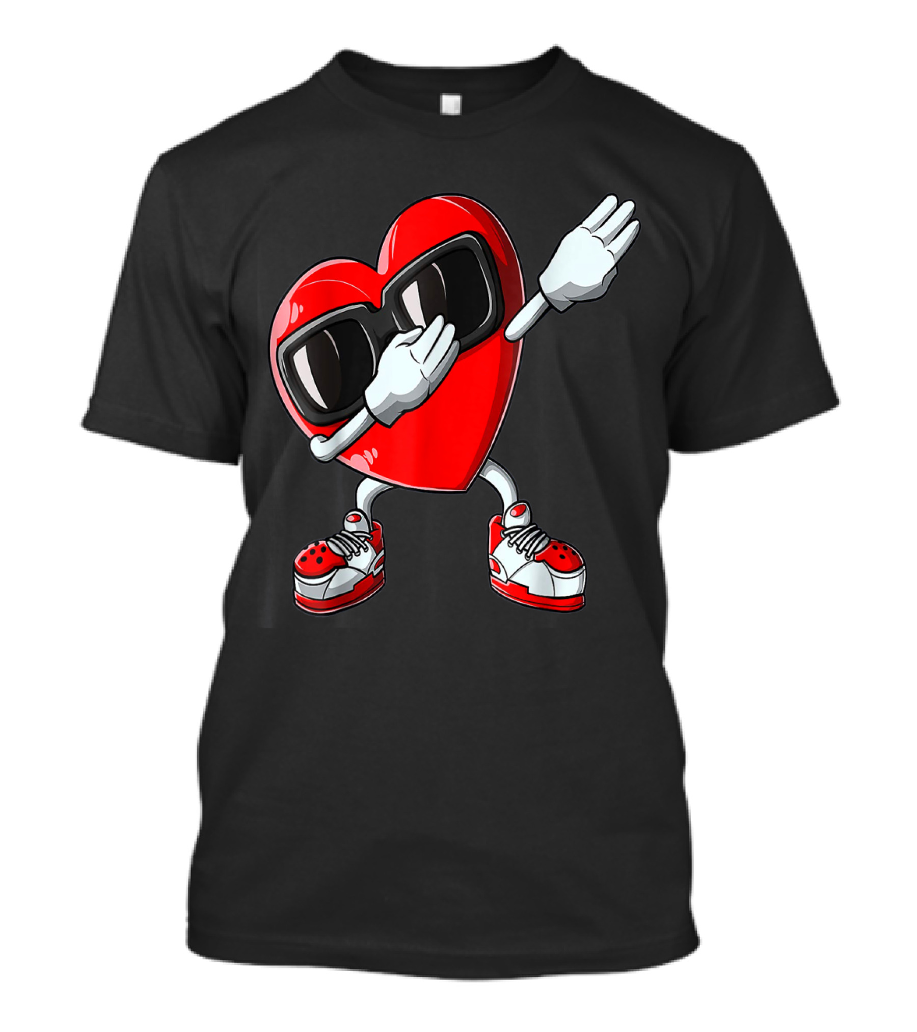 Dabbing Heart Valentines Day Love Funny19 Sunglasses Sneakers T-Shirt