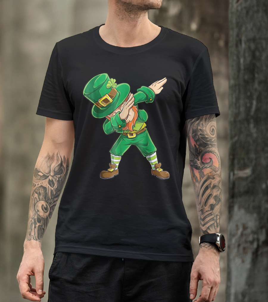 Dabbing Leprechaun St Patricks Day Boys Dab20 Dance Pose T-Shirt