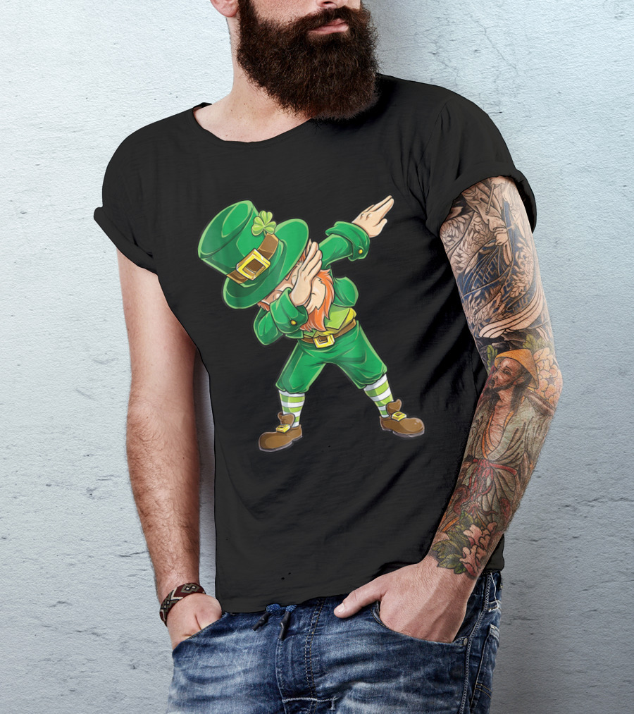 Dabbing Leprechaun St Patricks Day Boys Dab20 Dance Pose T-Shirt