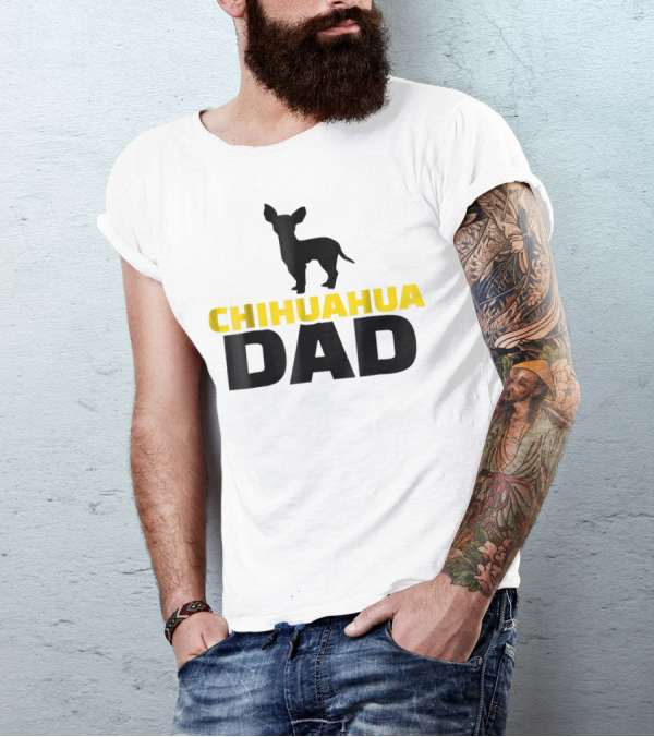 Chihuahua Dad Silhouette T-Shirt