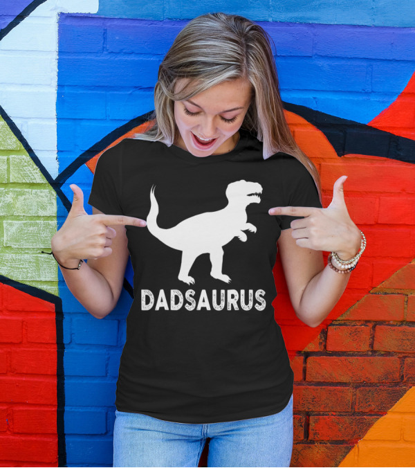 Dadsaurus Dad Dinosaur Men Daddy65 T-Rex T-Shirt